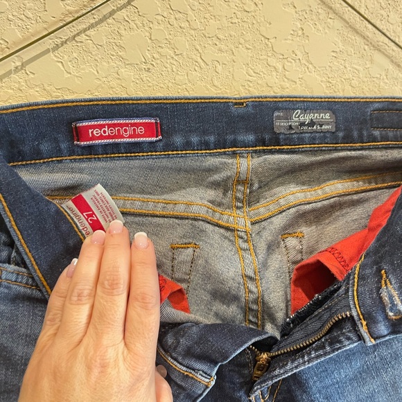 Red Engine Low Rise Skinny Blue Jeans - Picture 6 of 8